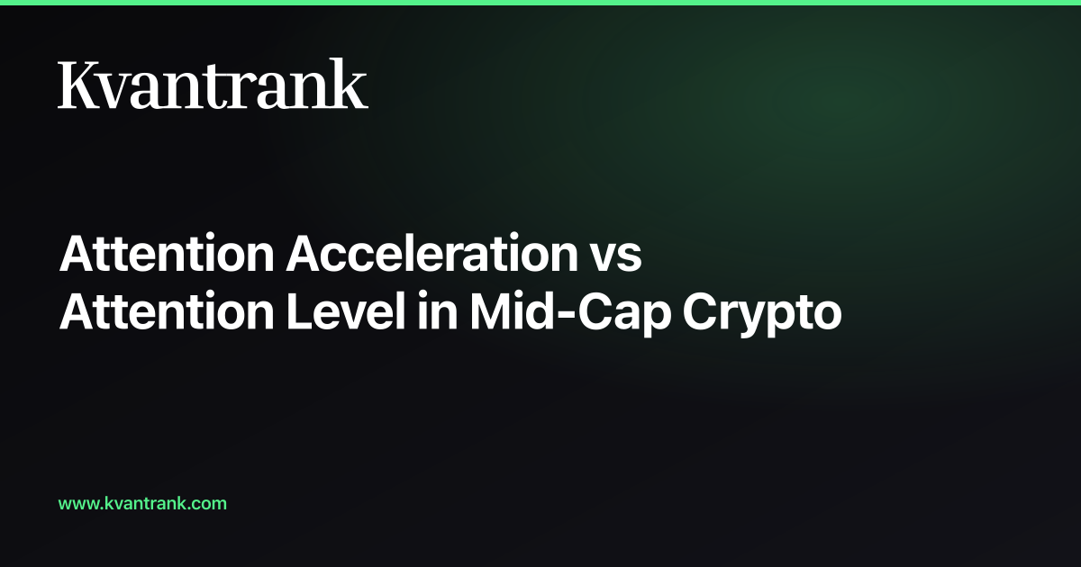 Attention Acceleration vs Attention Level in Mid-Cap Crypto — Kvantrank blog cover