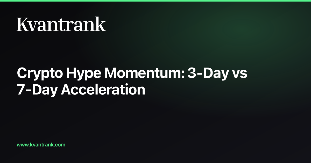 Crypto Hype Momentum: 3-Day vs 7-Day Acceleration — Kvantrank blog cover