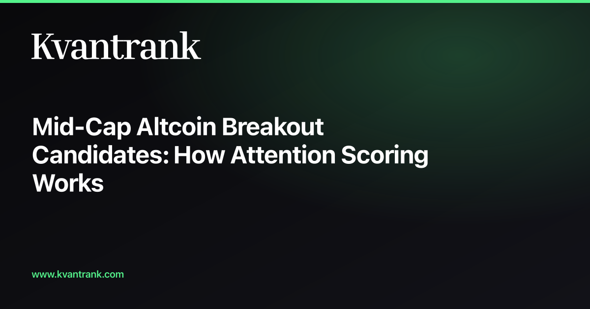 Mid-Cap Altcoin Breakout Candidates: How Attention Scoring Works — Kvantrank blog cover
